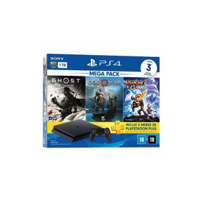 Console Playstation Sony 4 1tb Bundle 18 Games God Of War Ratchet And Clank Ghost Of Tsushima